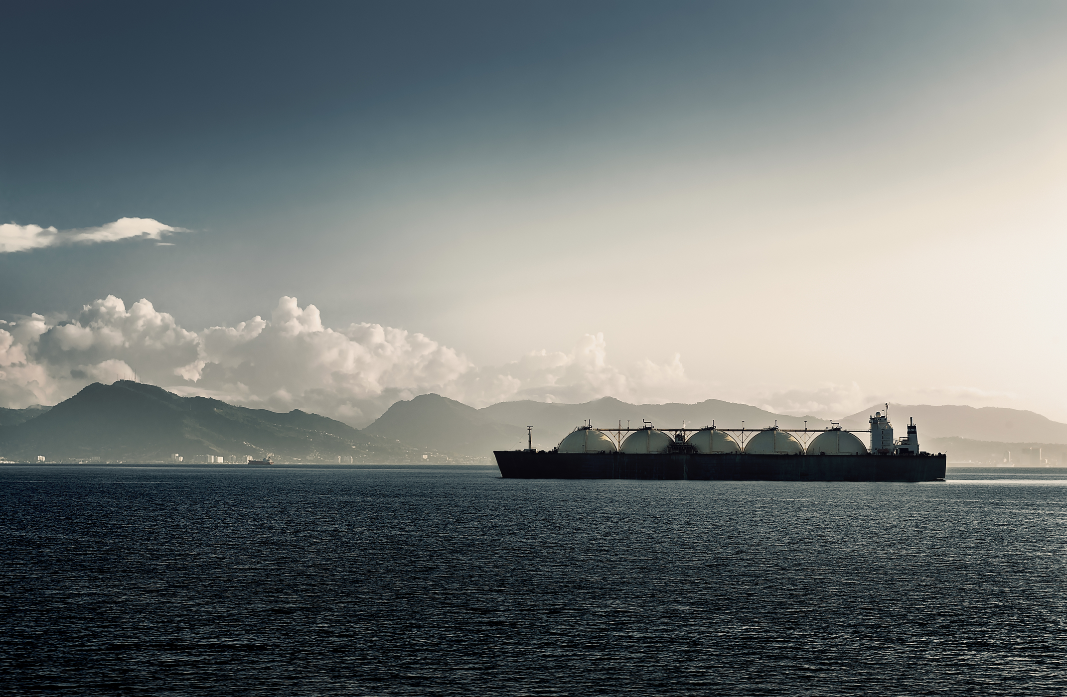 lng tanker at sea